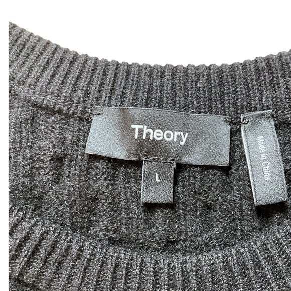 THEORY 100% Cashmere Sweater LARGE - Picture 4 of 8